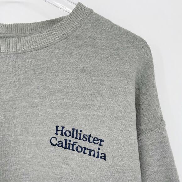 Hollister California Sweatshirt Adult Small Gray Grey 9967B Crew Neck Oversized - Picture 3 of 8
